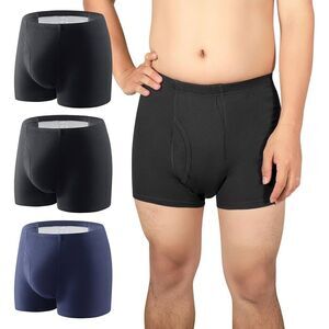 Carer Incontinence underwear for Men Washable medium Boxer Briefs 3 Pack Leak Pr